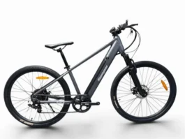 Bicicleta Electrica Nippongame EMTB – Talle Unico – Gris – 7vel – Cuadro de aluminio bateria integrada – Frenos a discos mecanicos – Rodado 27.5