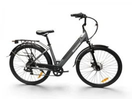 Bicicleta Electrica Nippongame Hyper U – Talle Unico – Gris – 7vel – Cuadro de aluminio bateria integrada – Frenos a discos mecanicos – Rodado 28