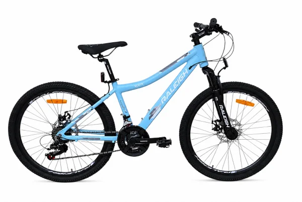 Bicicleta Raleigh Scout - Azul - Frenos a discos mecanicos - 21Vel. - Cuadro de aluminio - Rodado 24